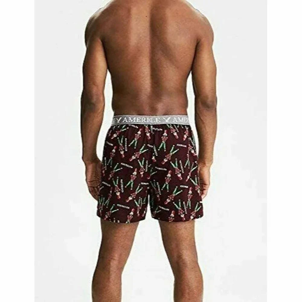 NWT‎ American Eagle Small Nutcracker Boxer Shorts Maroon Gag Gift Christmas New